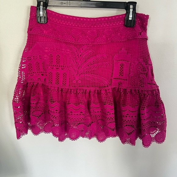 💕Farm Rio Morada Scalloped Mini Skirt NWT Size Medium💕 - Picture 4 of 13